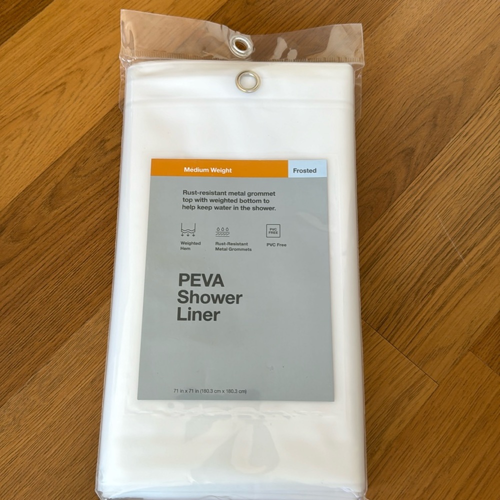 PEVA Shower Liner-nwt